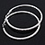 Oversized Slim Clear Crystal Hoop Earrings In Rhodium Plating - 7cm Diameter - view 8