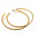 Large Slim Crystal Hoop Earrings In Gold Plating - 7cm Diameter - view 4