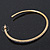 Large Slim Crystal Hoop Earrings In Gold Plating - 7cm Diameter - view 8