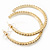 Clear Crystal Hoop Earrings In Gold Plating - 5cm Diameter - view 8