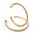 Clear Crystal Hoop Earrings In Gold Plating - 5cm Diameter - view 5