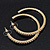 Clear Crystal Hoop Earrings In Gold Plating - 5cm Diameter - view 9