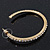Clear Crystal Hoop Earrings In Gold Plating - 5cm Diameter - view 6