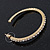 Clear Crystal Hoop Earrings In Gold Plating - 5cm Diameter - view 7