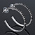 Jet Black Crystal Hoop Earrings In Rhodium Plating - 5cm Diameter - view 2