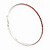 Oversized Slim Red Crystal Hoop Earrings In Rhodium Plating - 7cm Diameter - view 7