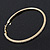 Large Slim Austrian Crystal Hoop Earrings In Gold Plating - 7cm D - view 9