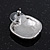 Clear Crystal Square Stud Earrings In Rhodium Plating - 2cm Diameter - view 5