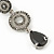 Grey Swarovski Crystal and CZ Teardrop Chandelier Earrings In Silver Plating - 60mm Length - view 7