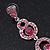 Long Luxury Pink  Crystal Drop Earrings In Rhodium Plating - Length 9cm - view 12