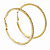 Clear Crystal 'Hoop' Earrings In Gold Plating - 5cm D - view 3