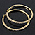Clear Crystal 'Hoop' Earrings In Gold Plating - 5cm D - view 7