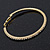 Clear Crystal 'Hoop' Earrings In Gold Plating - 5cm D - view 9