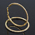 Clear Crystal 'Hoop' Earrings In Gold Plating - 5cm D - view 6