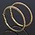 Clear Crystal 'Hoop' Earrings In Gold Plating - 5cm D - view 5