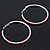 Red Crystal 'Hoop' Earrings In Rhodium Plating - 6cm Diameter - view 6