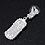 Bridal Pave-Set Clear Crystal Oval Drop Earrings In Rhodium Plating - 5cm Length - view 6