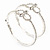 Rhodium Plated Clear Crystal 'Infinity' Hoop Earrings - 5cm Diameter - view 15