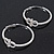 Rhodium Plated Clear Crystal 'Infinity' Hoop Earrings - 5cm Diameter - view 8