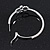 Rhodium Plated Clear Crystal 'Infinity' Hoop Earrings - 5cm Diameter - view 6