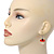 'Apple Core' Resin Drop Earrings In Silver Plating - 4cm Length - view 4
