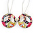 Multicoloured 'Peace' Drop Earrings In Silver Plating - 6cm Length - view 8