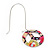 Multicoloured 'Peace' Drop Earrings In Silver Plating - 6cm Length - view 7