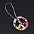 Multicoloured 'Peace' Drop Earrings In Silver Plating - 6cm Length - view 5