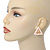 Gold Plated Textured Diamante Triangular Stud Earrings - 2.5cm Length - view 4