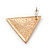 Gold Plated Textured Diamante Triangular Stud Earrings - 2.5cm Length - view 6