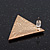 Gold Plated Textured Diamante Triangular Stud Earrings - 2.5cm Length - view 9