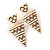 Black/ White Enamel Geometric Egyptian Style Drop Earrings In Gold Plating - 6cm Length - view 9