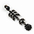 Delicate Jet Black Crystal Floral Drop Earrings In Gun Metal - 5.5cm Length - view 3