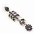 Delicate Amethyst Crystal Floral Drop Earrings In Rhodium Plating - 5.5cm Length - view 4