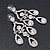 Bridal Clear Crystal Chandelier Earrings In Rhodium Plating - 6cm Length - view 8