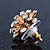 Small Crystal 'Spiky' Stud Earrings In Gold Plating - 14mm Diameter - view 5