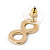 Small Black Enamel 'Infinity' Stud Earrings In Gold Plating - 20mm Length - view 5