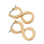 Gold Plated 'Infinity' Drop Earrings - 25mm Length - view 3