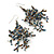 Boho Transparent/ Hematite/ Brown Glass Bead Drop Earrings In Silver Plating - 7cm Length - view 2