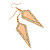 AB Crystal Apricot Spike Drop Earrings In Gold Plating - 6cm Length - view 2