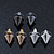 3 Pairs Gold, Silver And Black Stud Earring Set - 10mm Diameter - view 4
