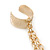 One Piece Cross & Chain Ear Cuff In Gold Plating - view 4