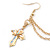 One Piece Cross & Chain Ear Cuff In Gold Plating - view 6