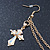One Piece Cross & Chain Ear Cuff In Gold Plating - view 5