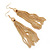 Long Chain Tassel Earrings In Gold Plating - 11cm Length