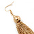 Long Chain Tassel Earrings In Gold Plating - 11cm Length - view 5