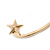 One Pair Wing & Star Ear Hook Cuff Earring In Gold Plating - view 5