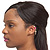2 Piece Crystal Neon Pink/ Neon Orange Cross Ear Cuff Earring - 35mm Length - view 2