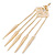 Long Milky White Acrylic Bead Spike Dangle Earrings In Gold Plating - 12cm Length - view 7