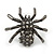 3 Pairs Silver/ Black Spider Stud Earring Set - 20mm, 7mm - view 6